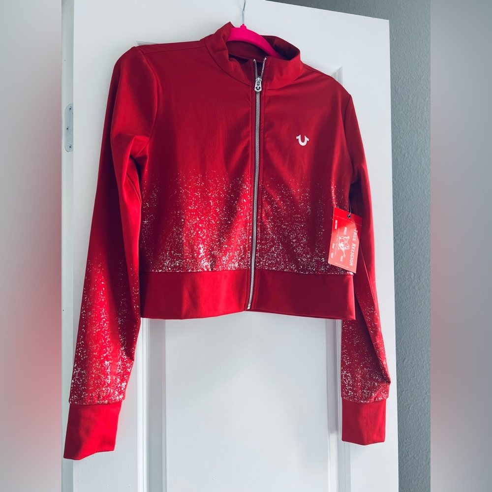 True religion a new red jacket